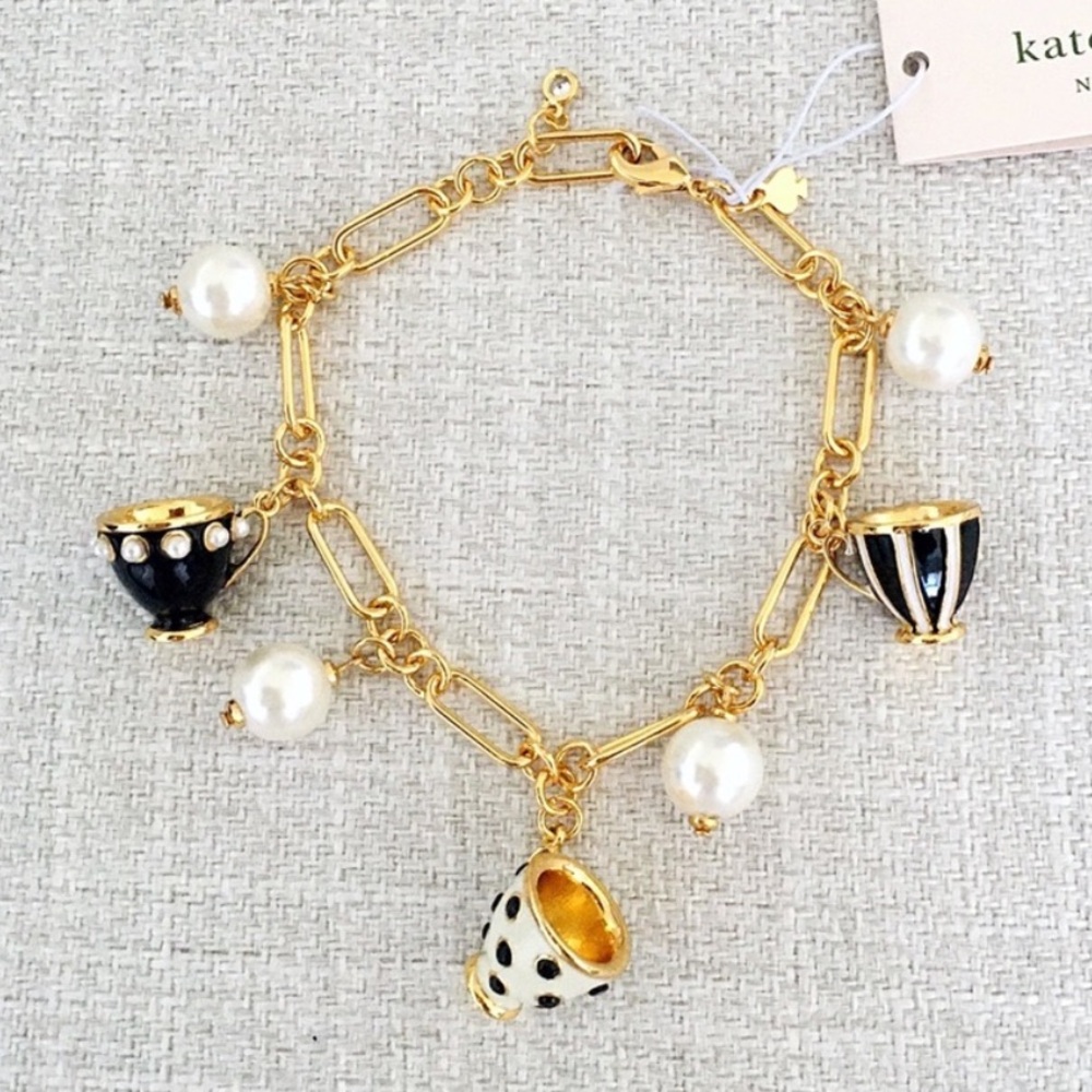 Kate Spade X Disney Alice In Wonderland Tea Time Teacup Charm Bracelet